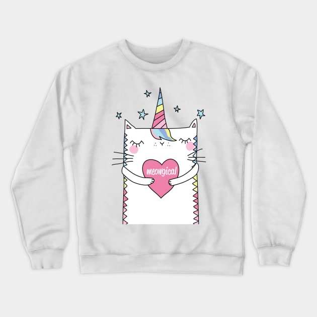 Meowgical Crewneck Sweatshirt by CatMarceline